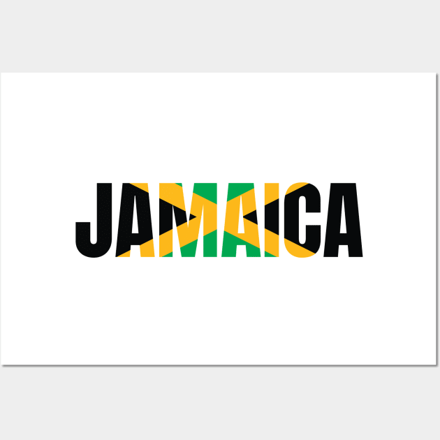 Jamaica Flag Tee: Show Your Love for Jamaica! Wall Art by onscreengraphics